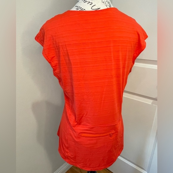 Athleta Cycling Size Large Orange/Tangerine Color Top - Picture 6 of 13